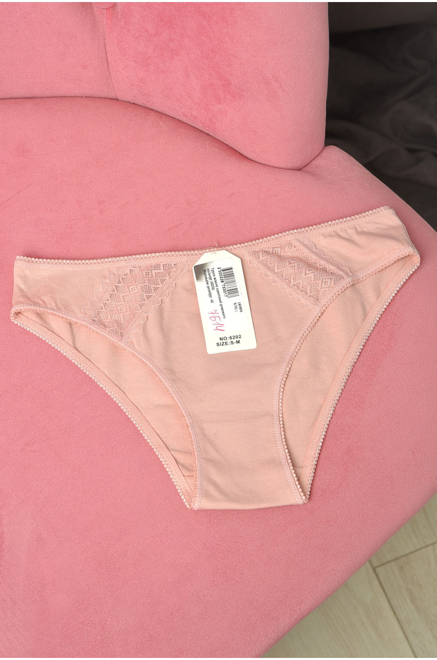 Трусы женские однотонные розового цвета 6202 180896