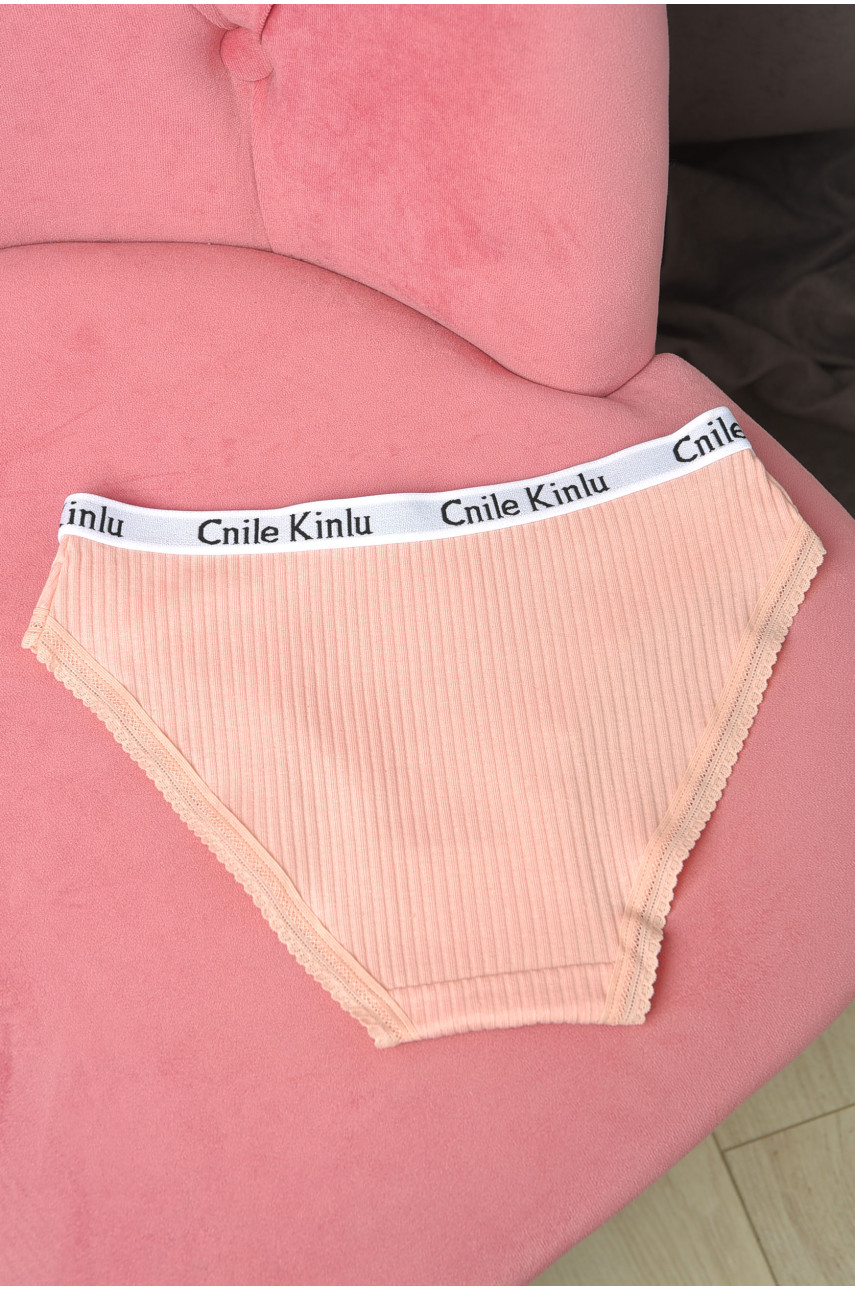 Трусы женские в рубчик пудрового цвета 8919 180904 Трусы женские в рубчик пудрового цвета 8919 180904