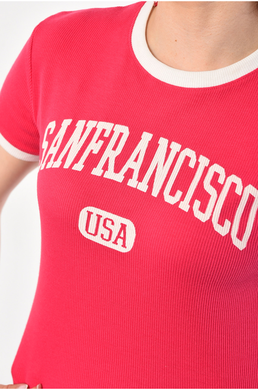 Футболка женская розового цвета 9088 180939 Футболка женская розового цвета 9088 180939