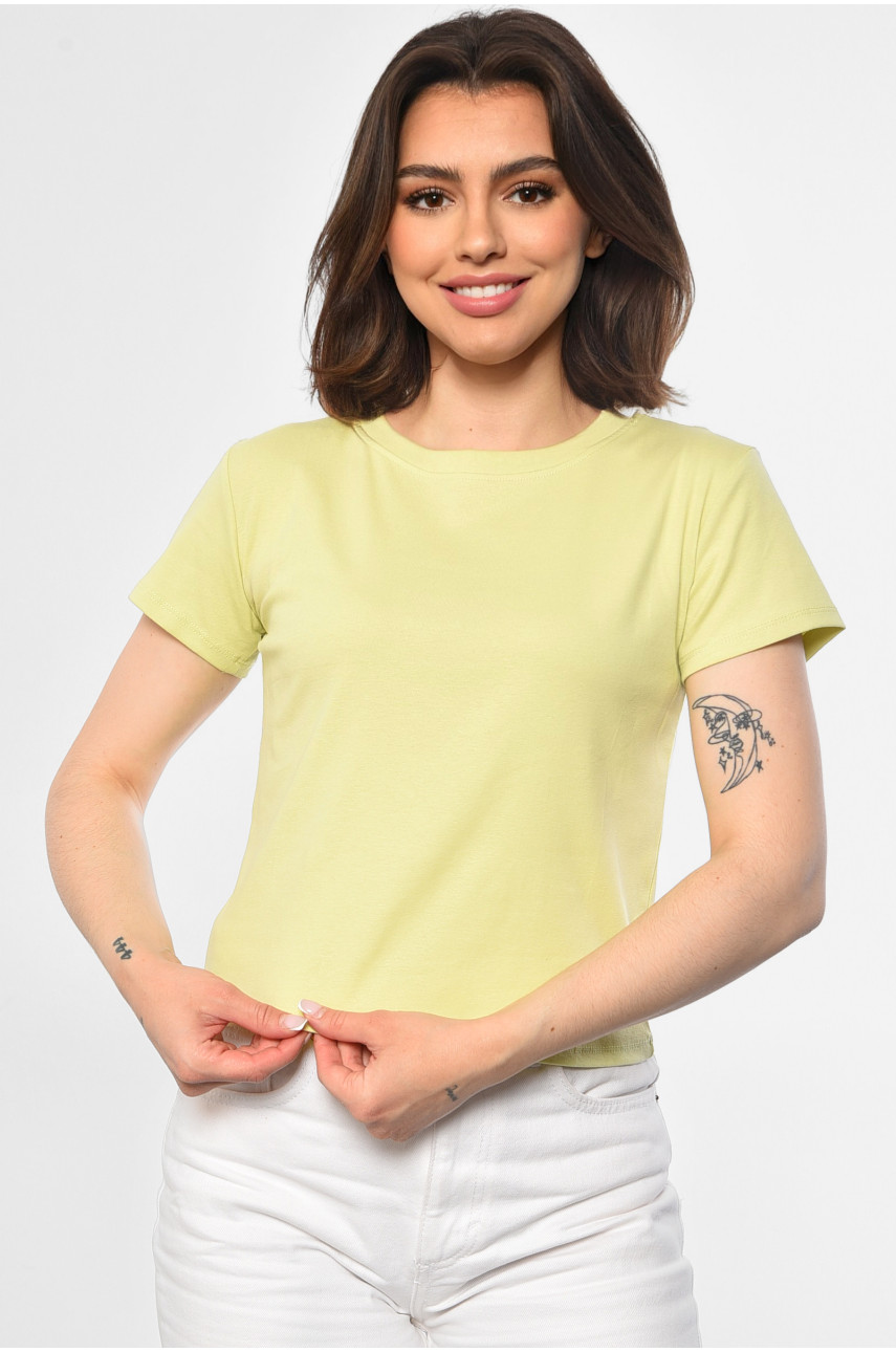 Футболка женская салатового цвета 6037 181003 Футболка женская салатового цвета 6037 181003