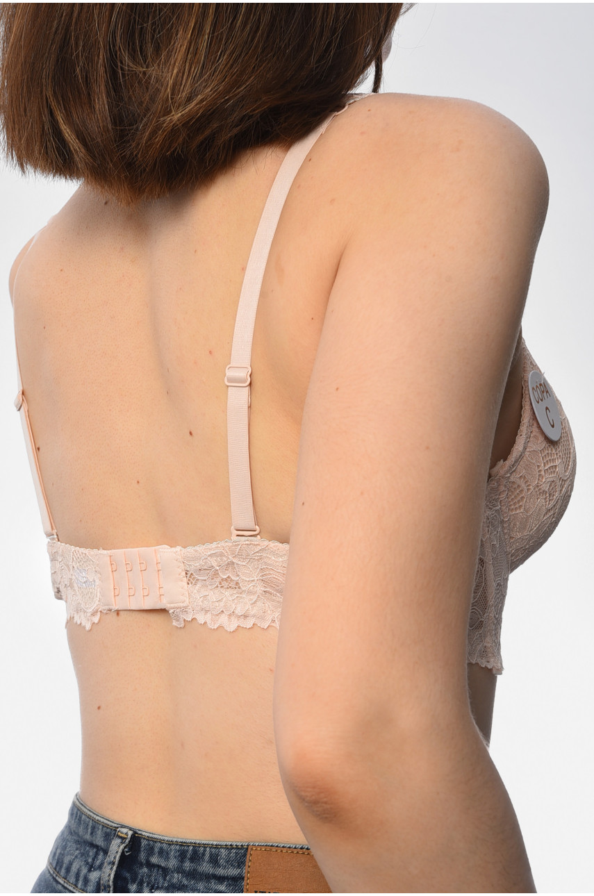 Бюстгальтер женский персикового цвета чашка С 1401 181028