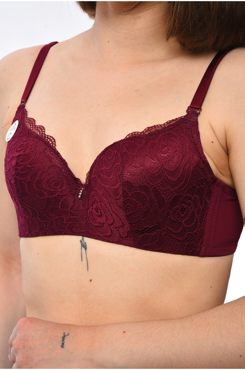 Бюстгальтер женский бордового цвета чашка С 937 181035