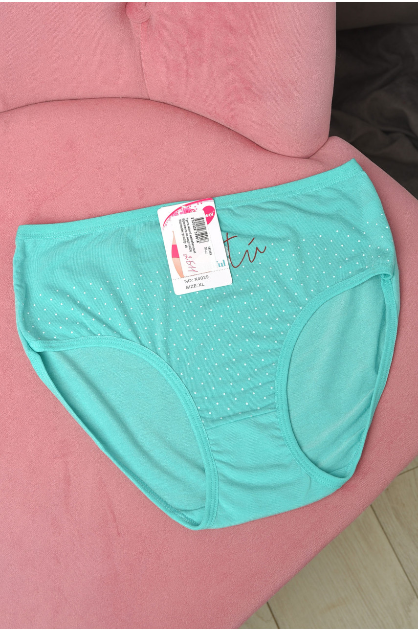 Труси жіночі напівбатальні бiрюзового кольору 4029 181063 Труси жіночі напівбатальні бiрюзового кольору 4029 181063