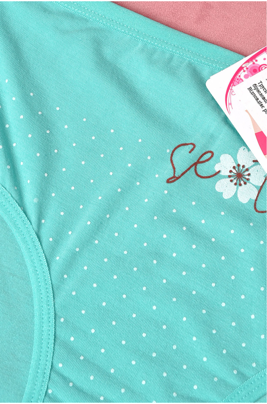 Труси жіночі напівбатальні бiрюзового кольору 4029 181063 Труси жіночі напівбатальні бiрюзового кольору 4029 181063