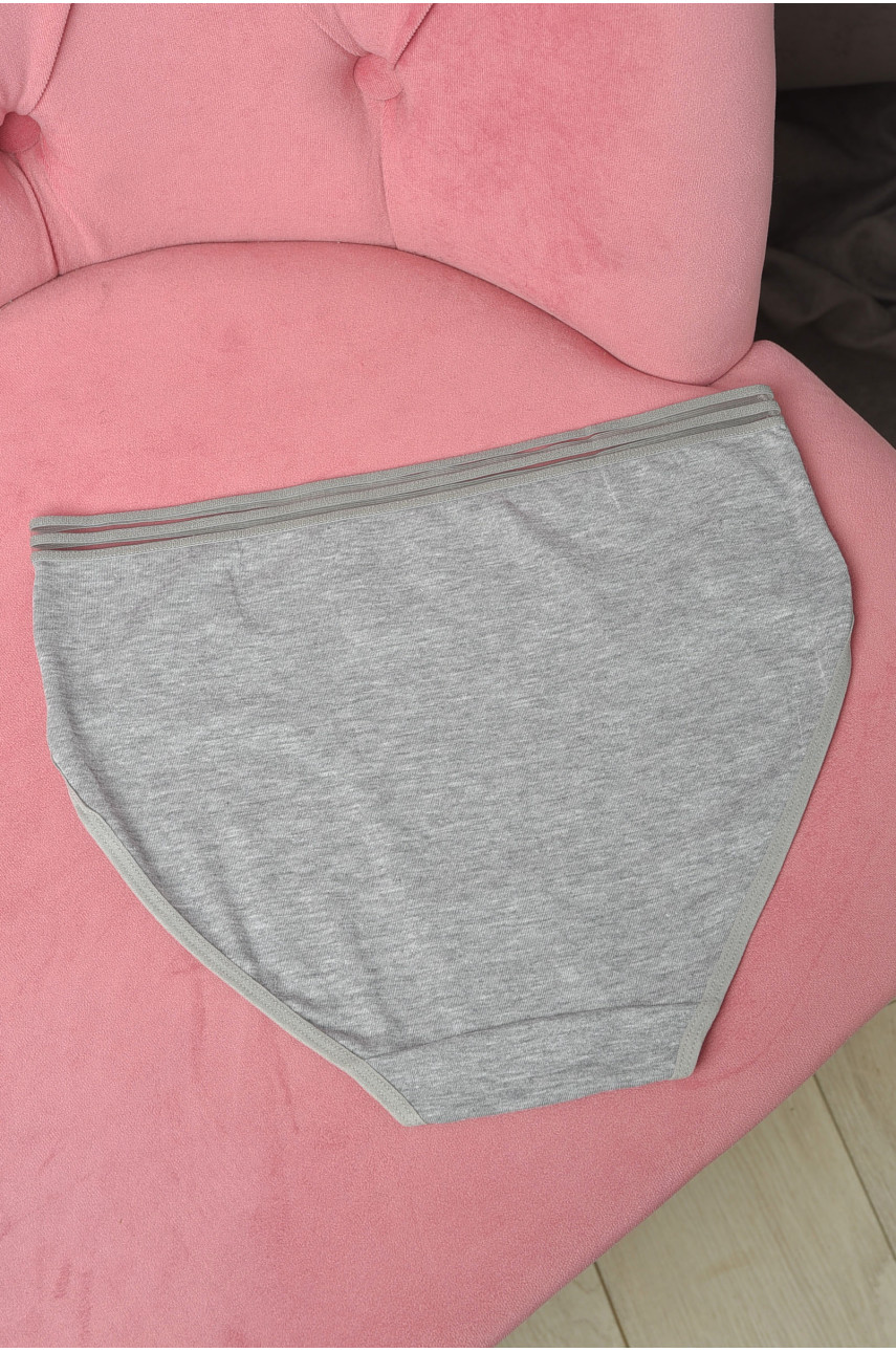 Трусы женские полубатальные серого цвета 3861 181067
