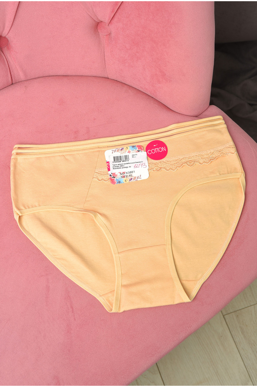 Трусы женские полубатальные бежевого цвета 3861 181070