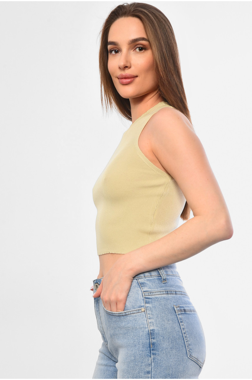 Майка жіноча темно-бежевого кольору 181088