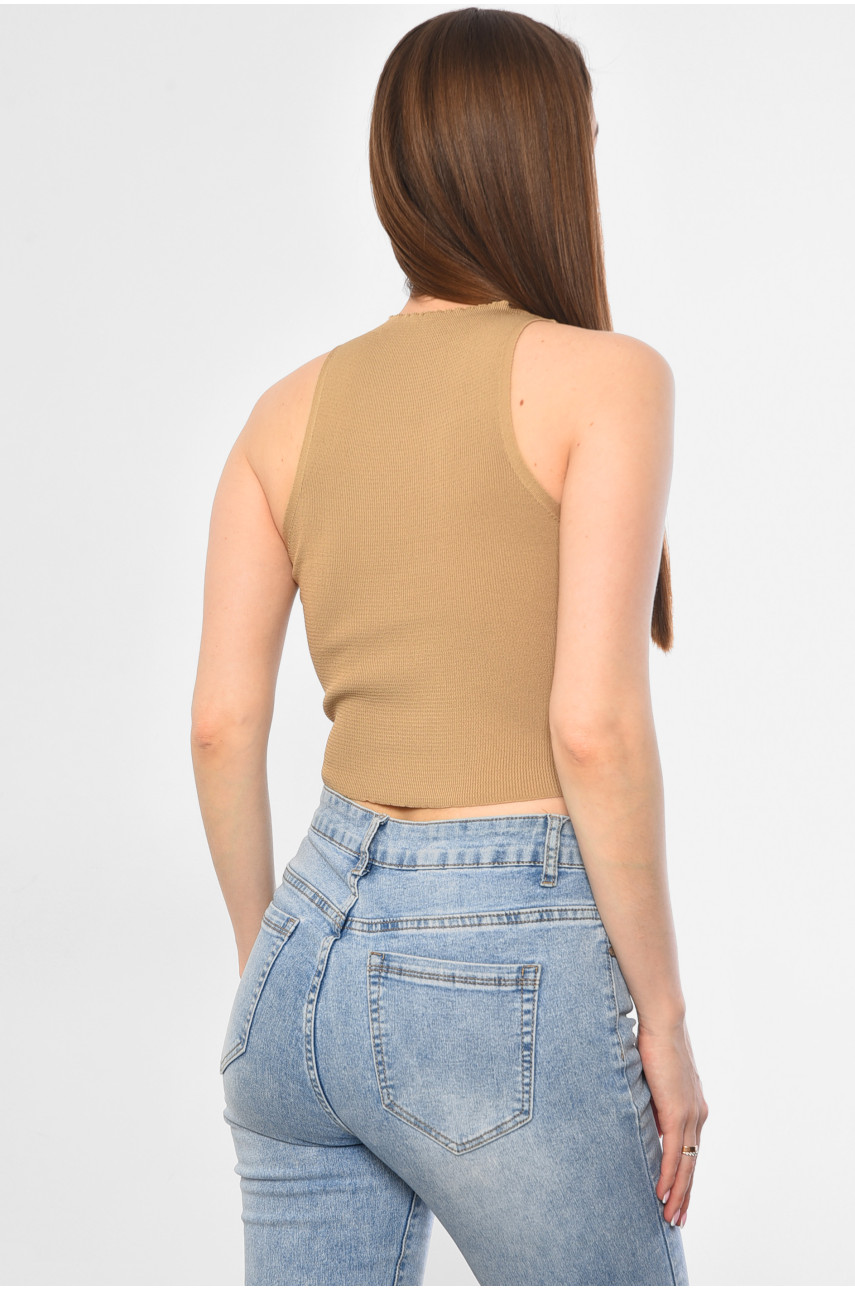 Майка жіноча коричневого кольору 181093 Майка жіноча коричневого кольору 181093