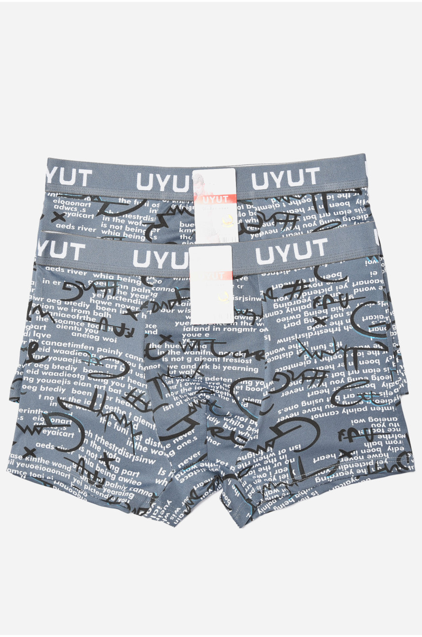 Набор мужских боксеров темно-серого цвета 2 штуки 23011 181101