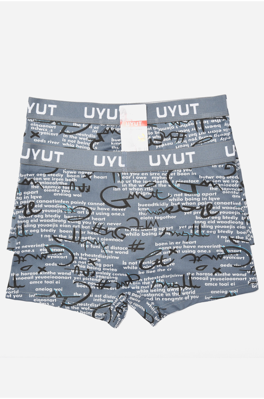 Набор мужских боксеров темно-серого цвета 2 штуки 23011 181101