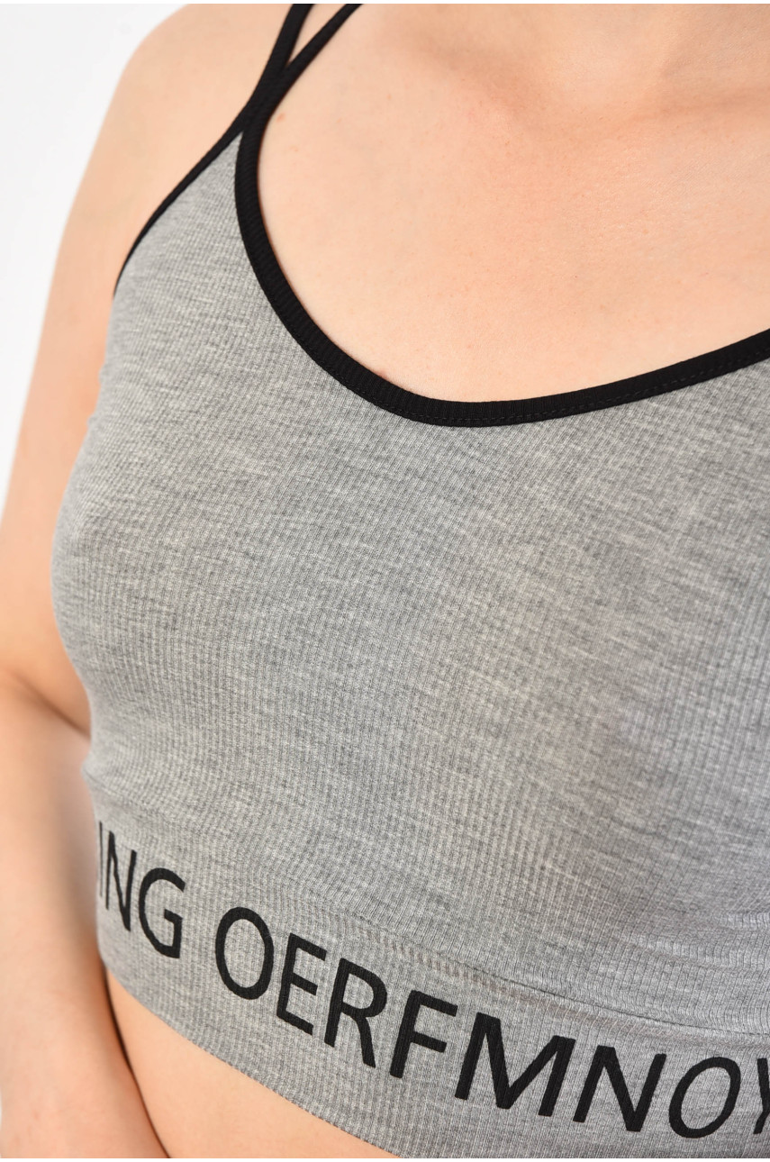 Майка-топ жіноча сірого кольору В151 181133