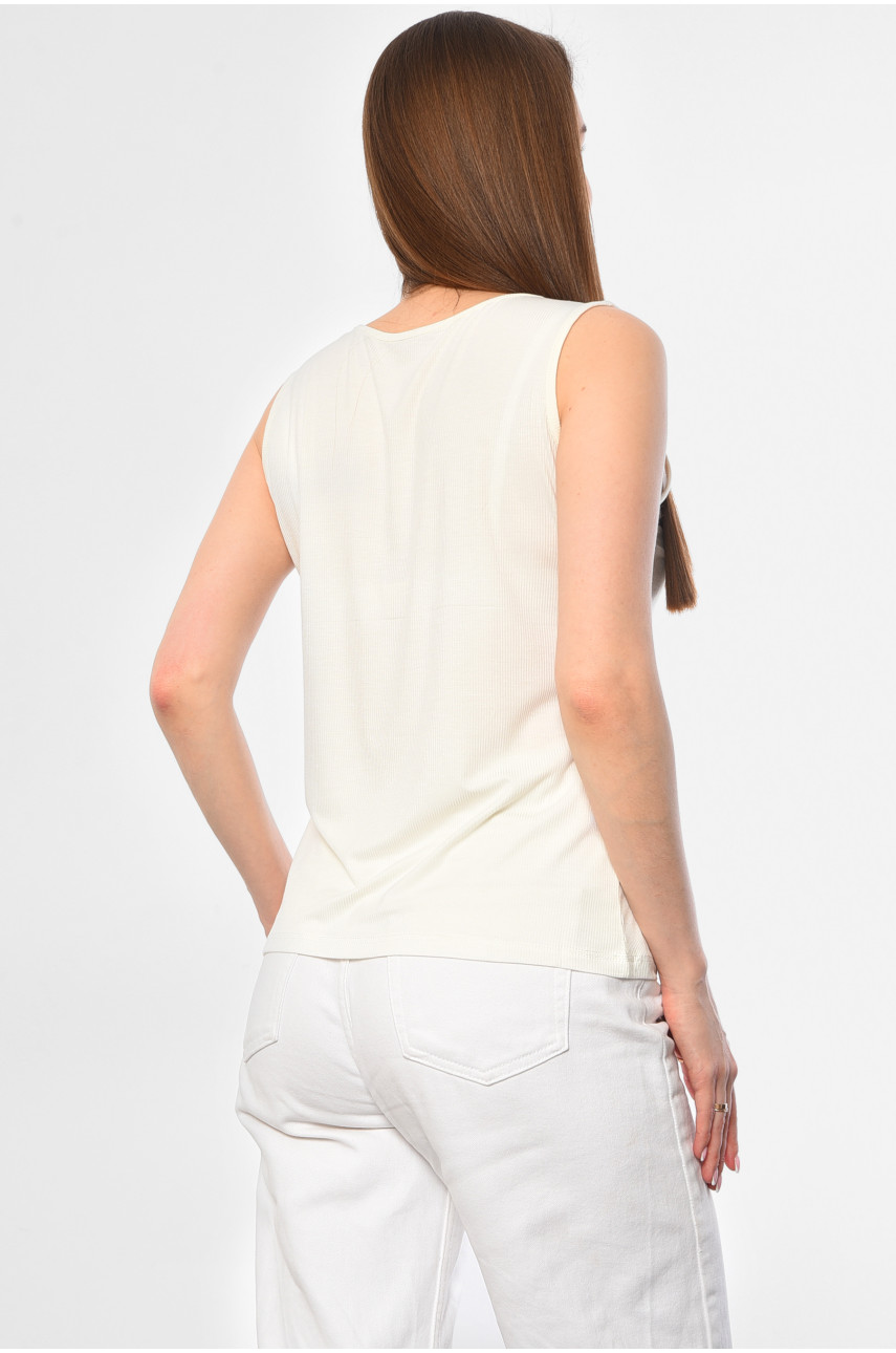 Майка женская молочного цвета 166 181138 Майка женская молочного цвета 166 181138