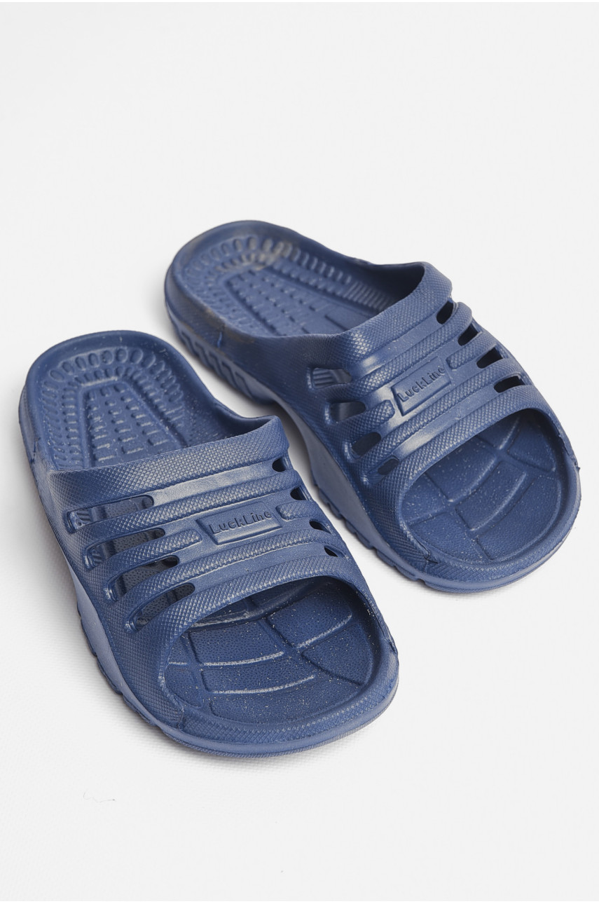 Шлепки подростковые для мальчика темно-синего цвета 212 181203