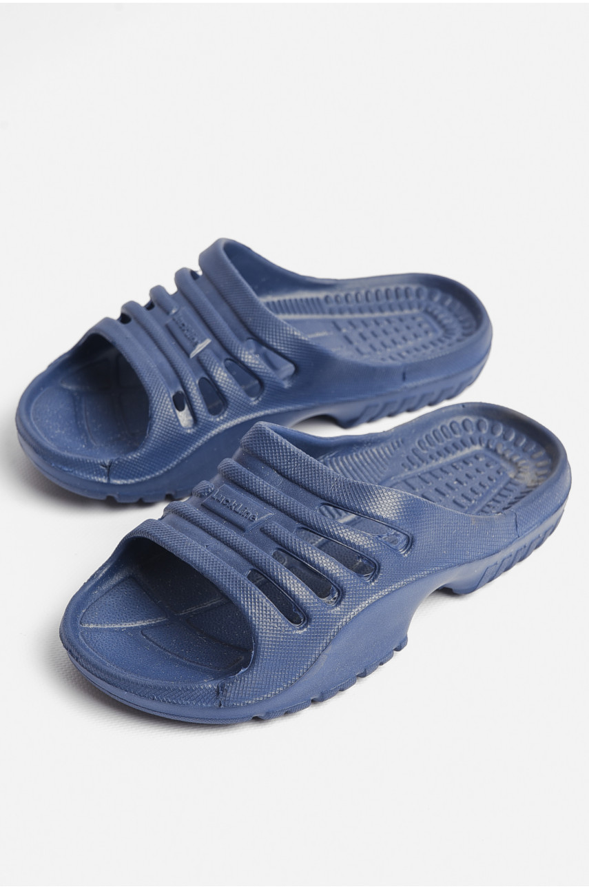 Шлепки подростковые для мальчика темно-синего цвета 212 181203