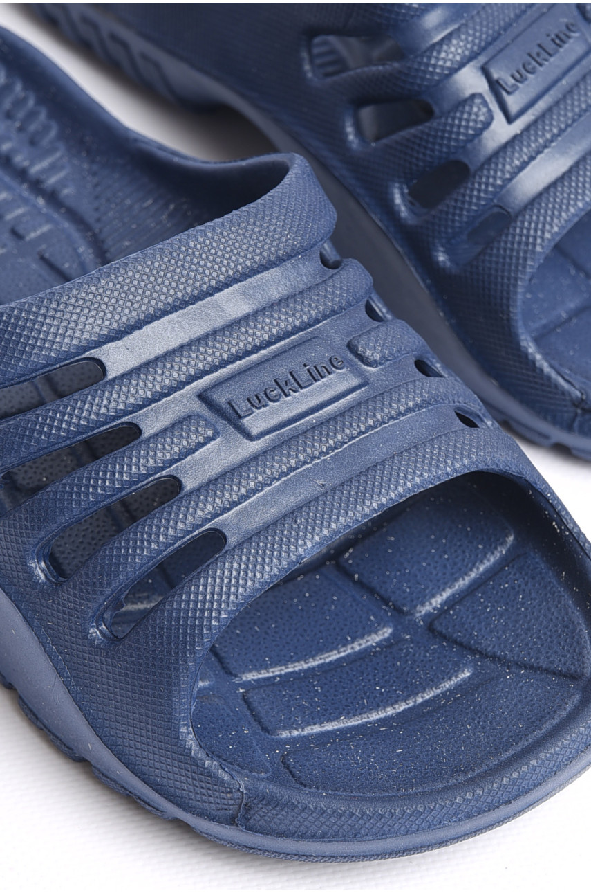 Шлепки подростковые для мальчика темно-синего цвета 212 181203