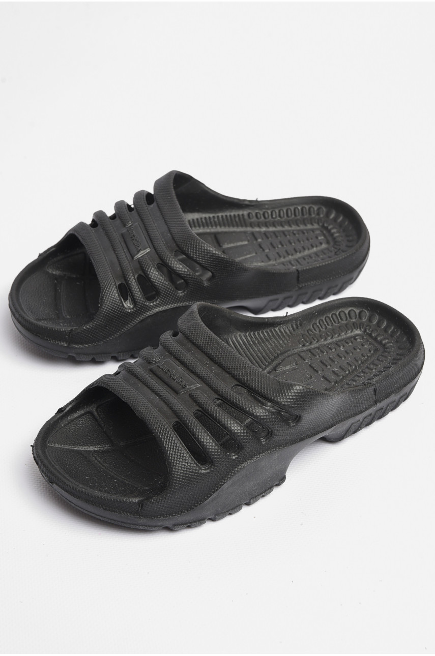 Шлепки подростковые для мальчика черного цвета 212 181204