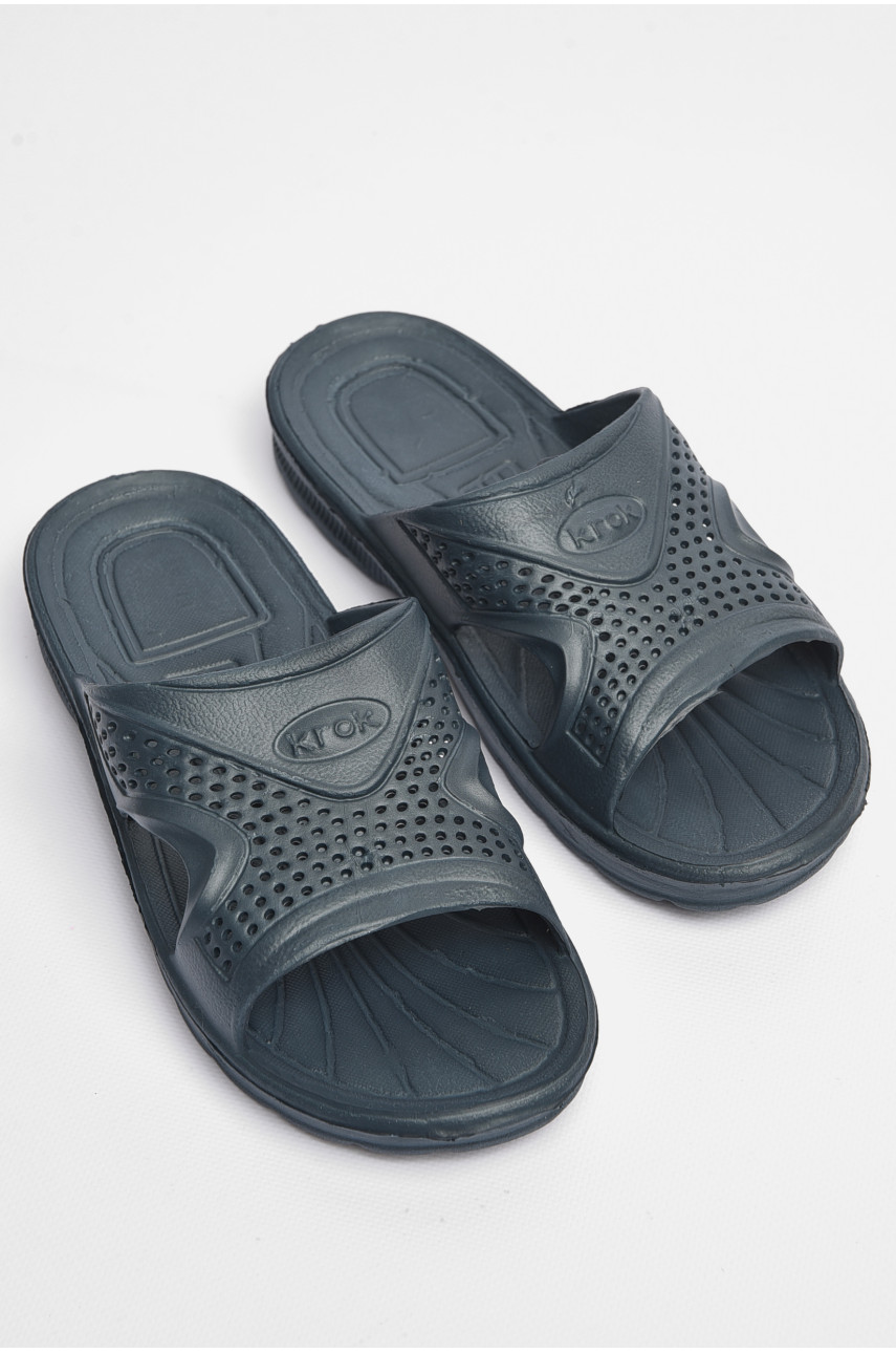 Шлепки подростковые для мальчика темно-синего цвета С51 181205