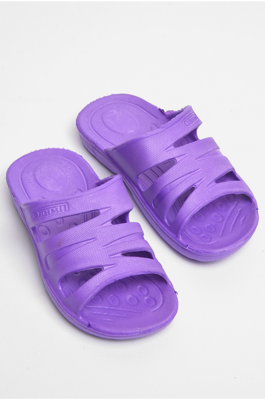 Шлепки детские для девочки пена фиолетового цвета 501 181207
