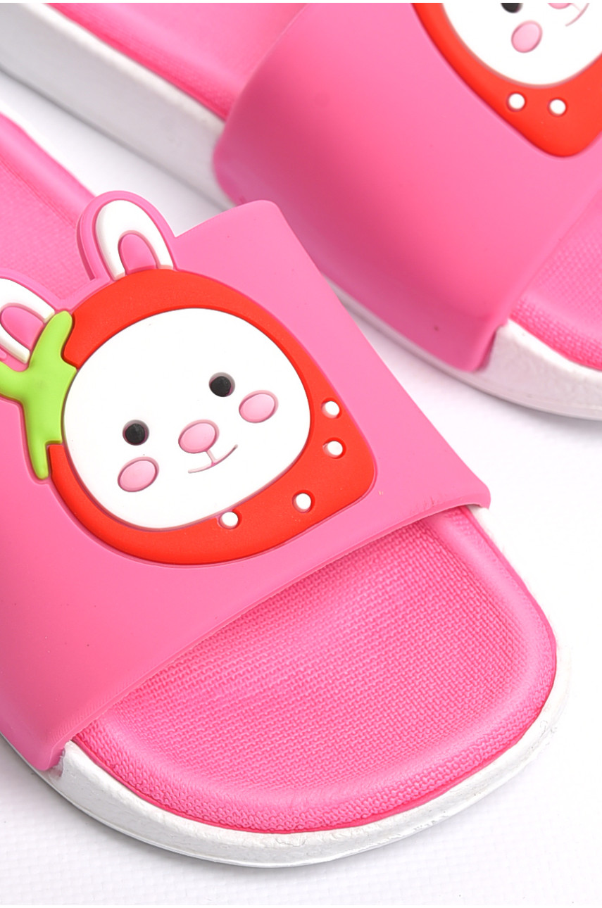 Шлепки детские розового цвета с рисунком 9003-15 181208