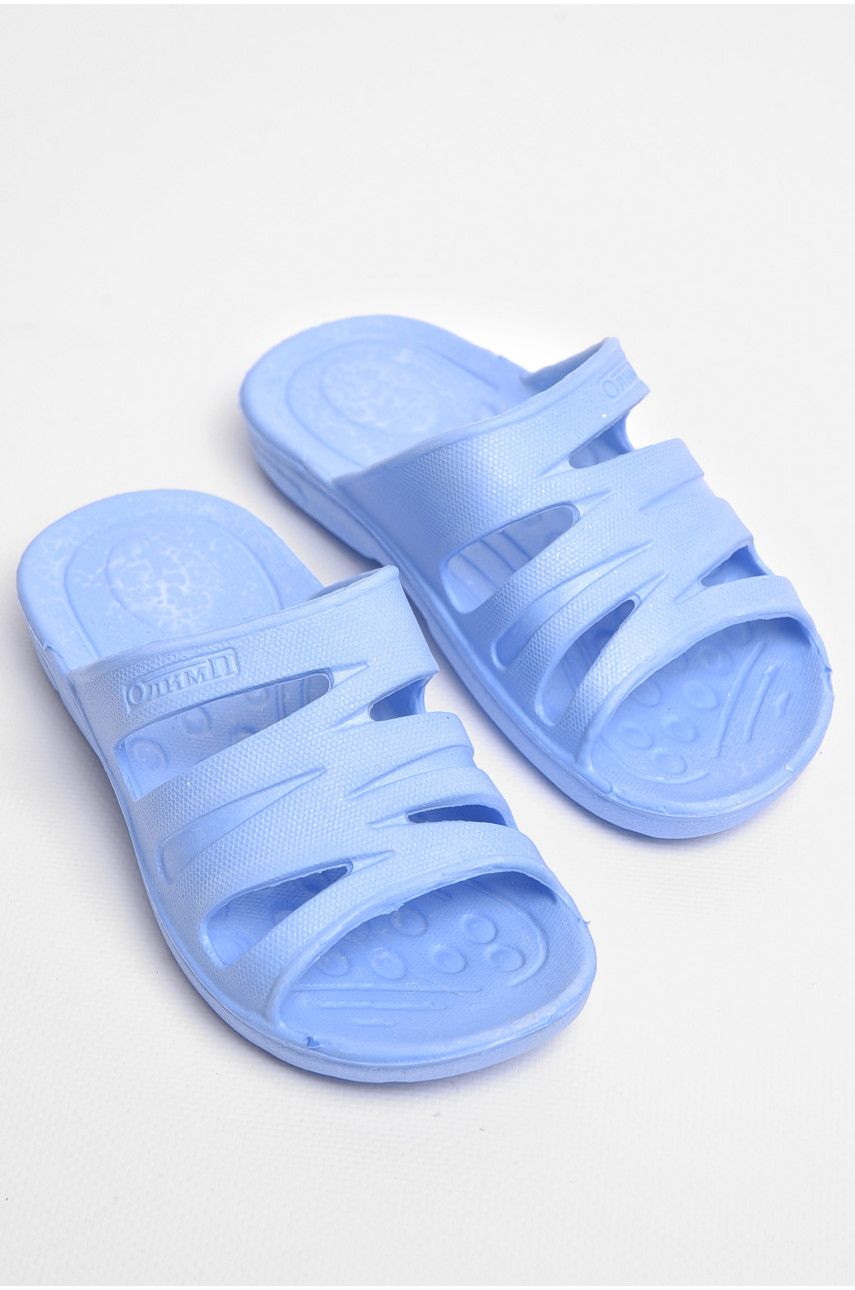 Шлепки детские для девочки пена голубого цвета 501 181209