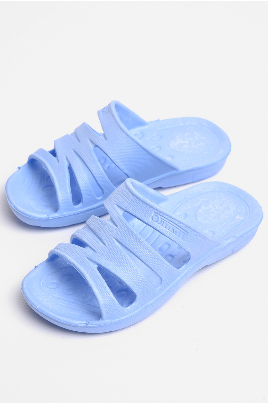 Шлепки детские для девочки пена голубого цвета 501 181209