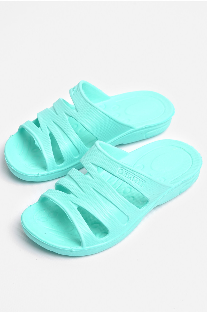 Шлепки детские для девочки пена бирюзового цвета 501 181210