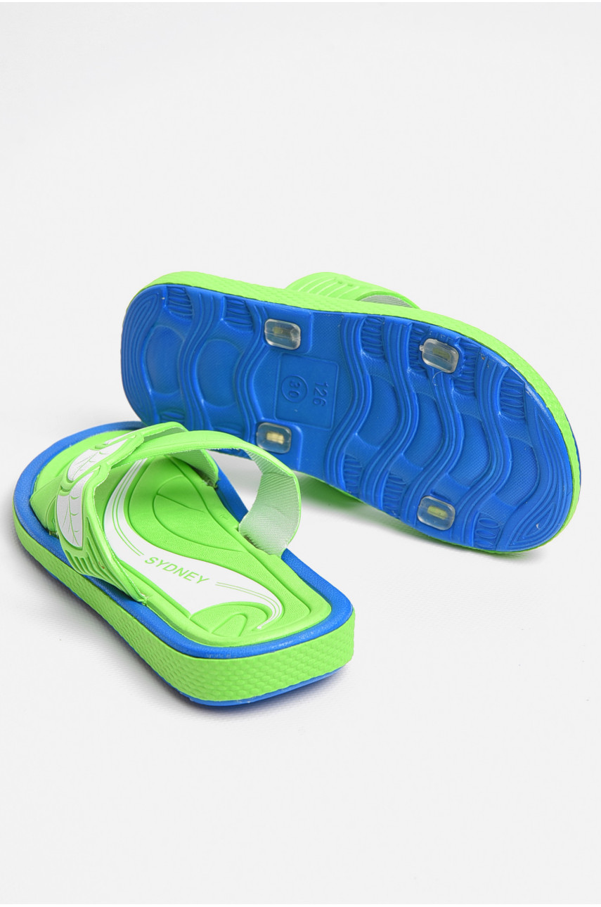 Шлепки детские для девочки салатового цвета 126G 181223