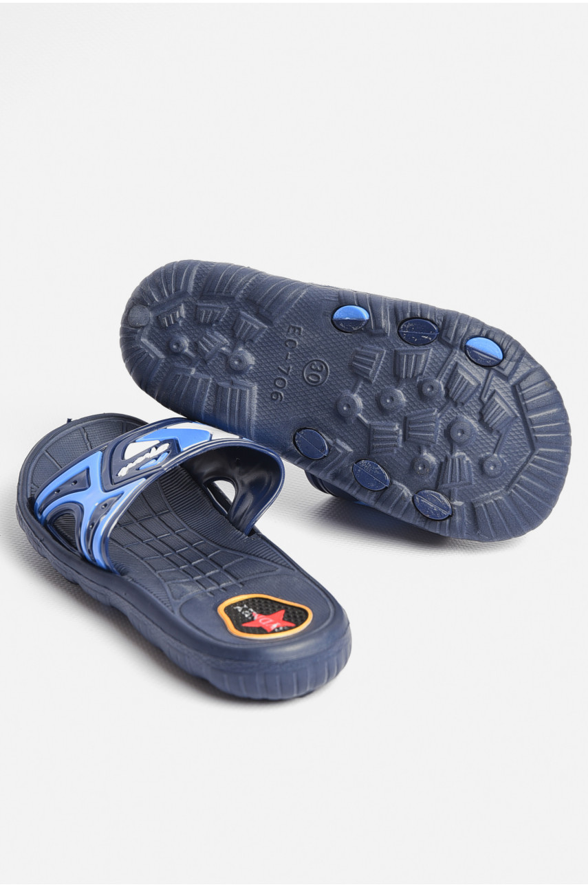 Шлепки детские мальчик темно-синего цвета 706-9 181233