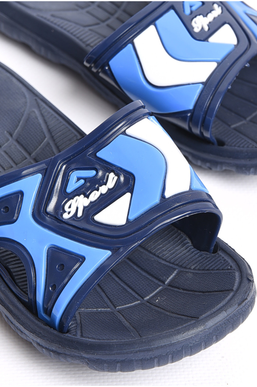 Шлепки детские мальчик темно-синего цвета 706-9 181233