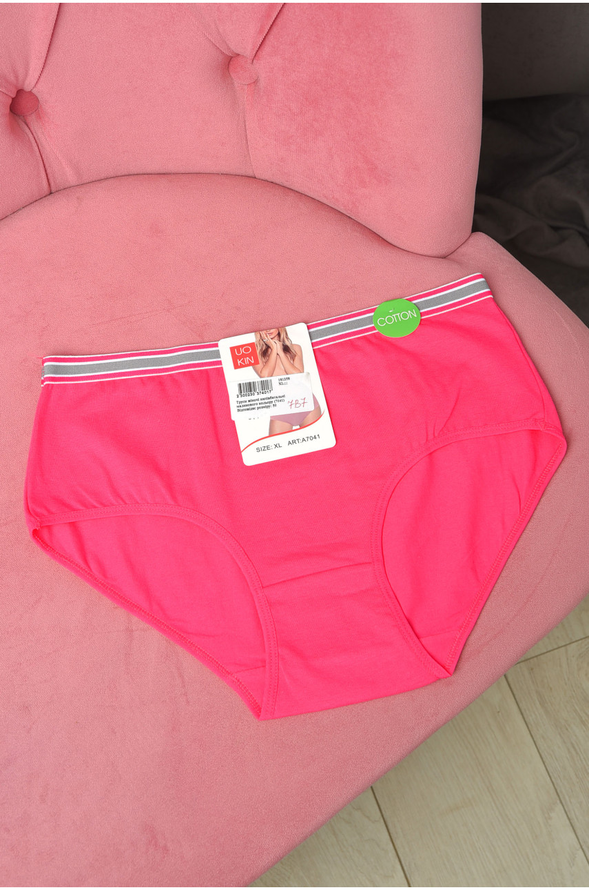 Труси жіночі напівбатальні малинового кольору 7041 181258 Труси жіночі напівбатальні малинового кольору 7041 181258