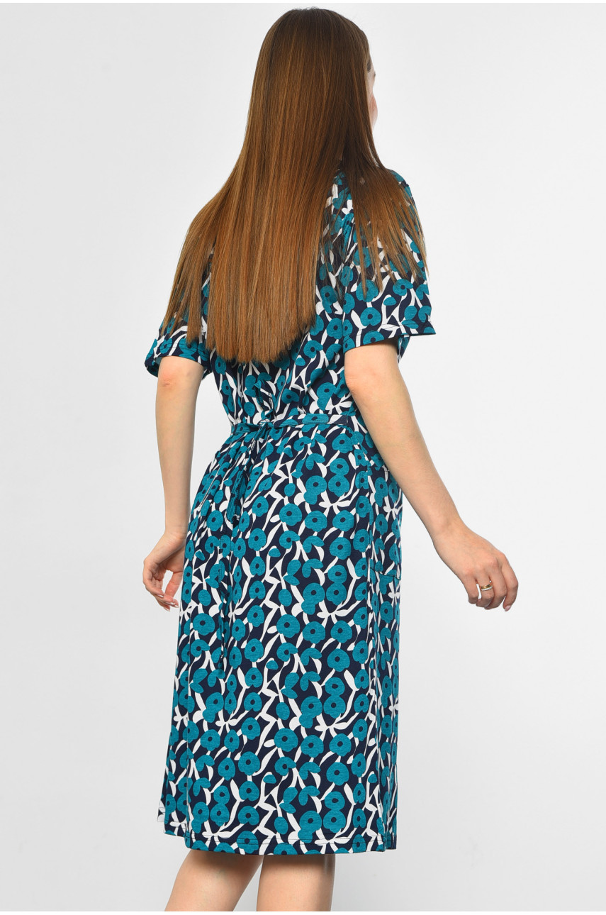 Халат жіночий напівбатальний з принтом зеленого кольору 3050 181271 Халат жіночий напівбатальний з принтом зеленого кольору 3050 181271