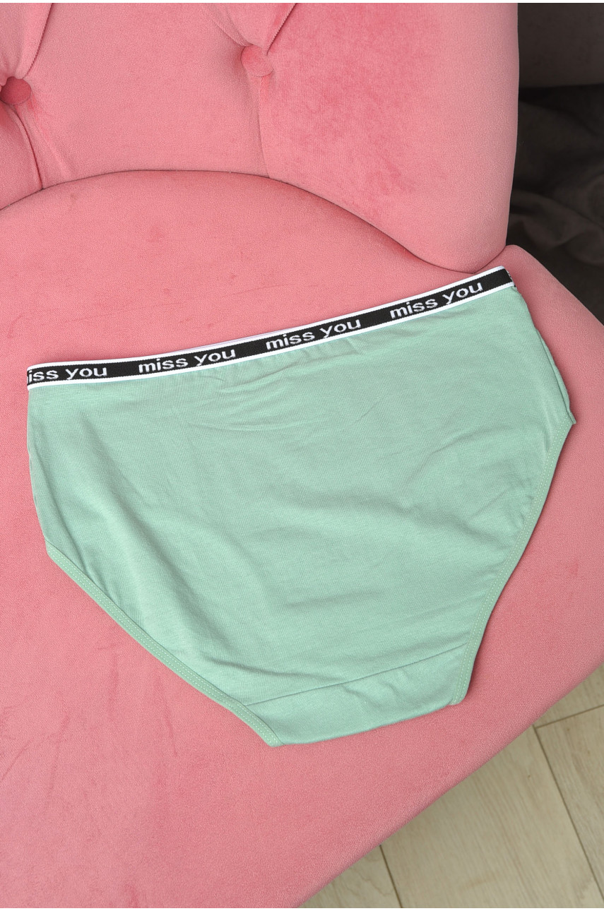 Труси жіночі напівбатальні зеленого кольору 3778 181279 Труси жіночі напівбатальні зеленого кольору 3778 181279