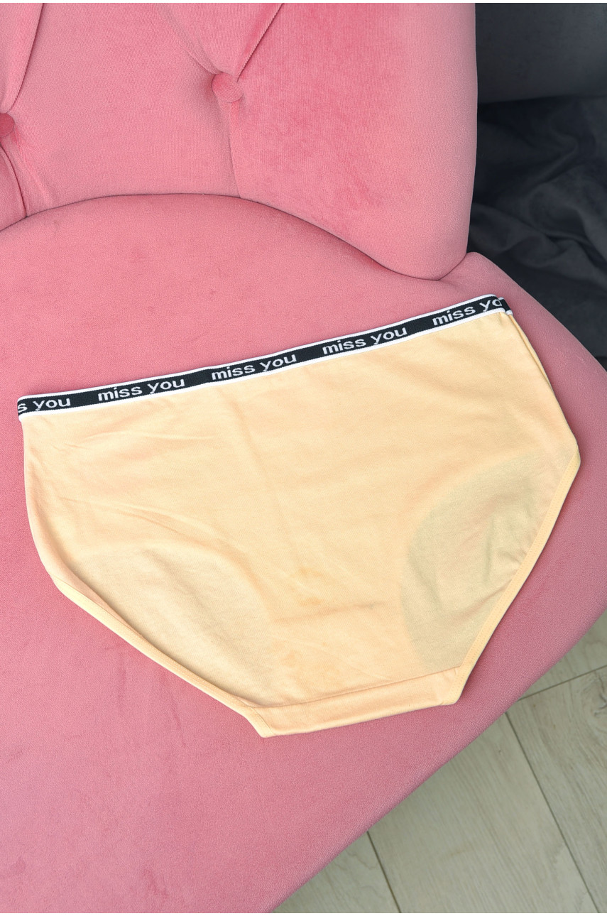 Труси жіночі напівбатальні жовтого кольору 3778 181284