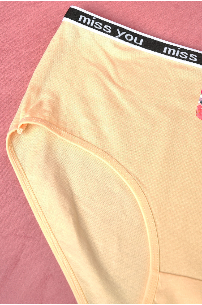 Труси жіночі напівбатальні жовтого кольору 3778 181284