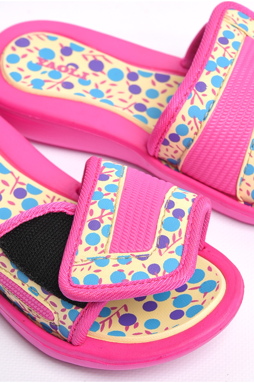 Шлепки детские для девочки розового цвета 617-41 181288