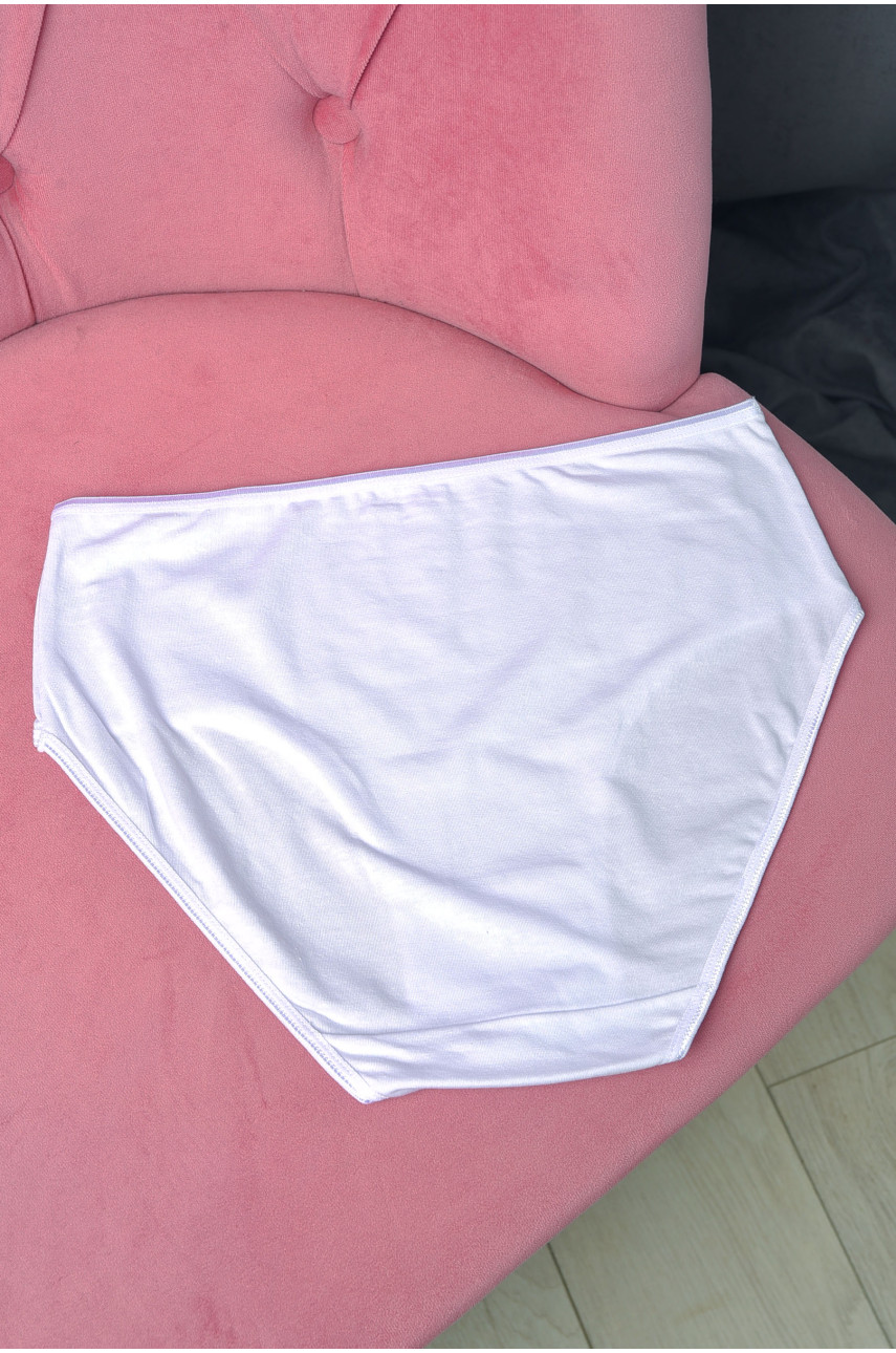 Трусы женские полубатальные белого цвета 3698 181313