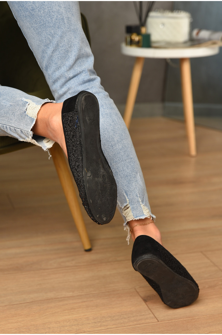 Балетки жіночі чорного кольору 072-1 181437