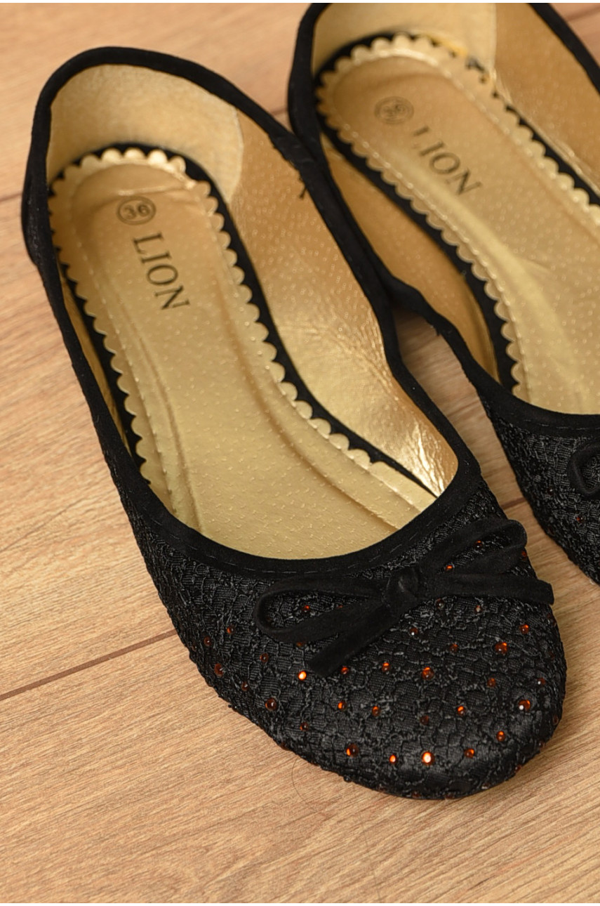 Балетки жіночі чорного кольору 072-1 181437