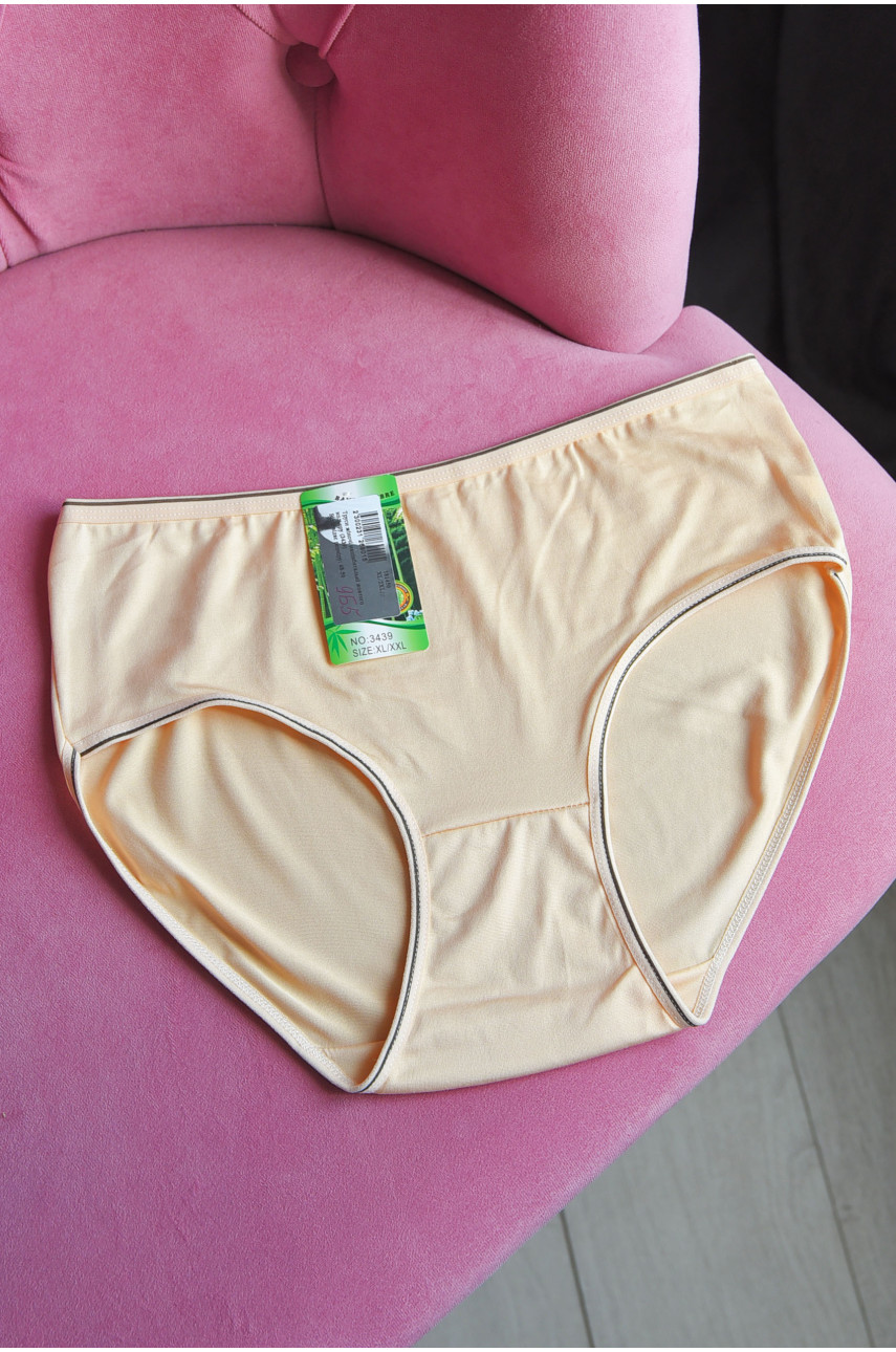 Труси жіночі напівбатальні жовтого кольору 3439 181450 Труси жіночі напівбатальні жовтого кольору 3439 181450