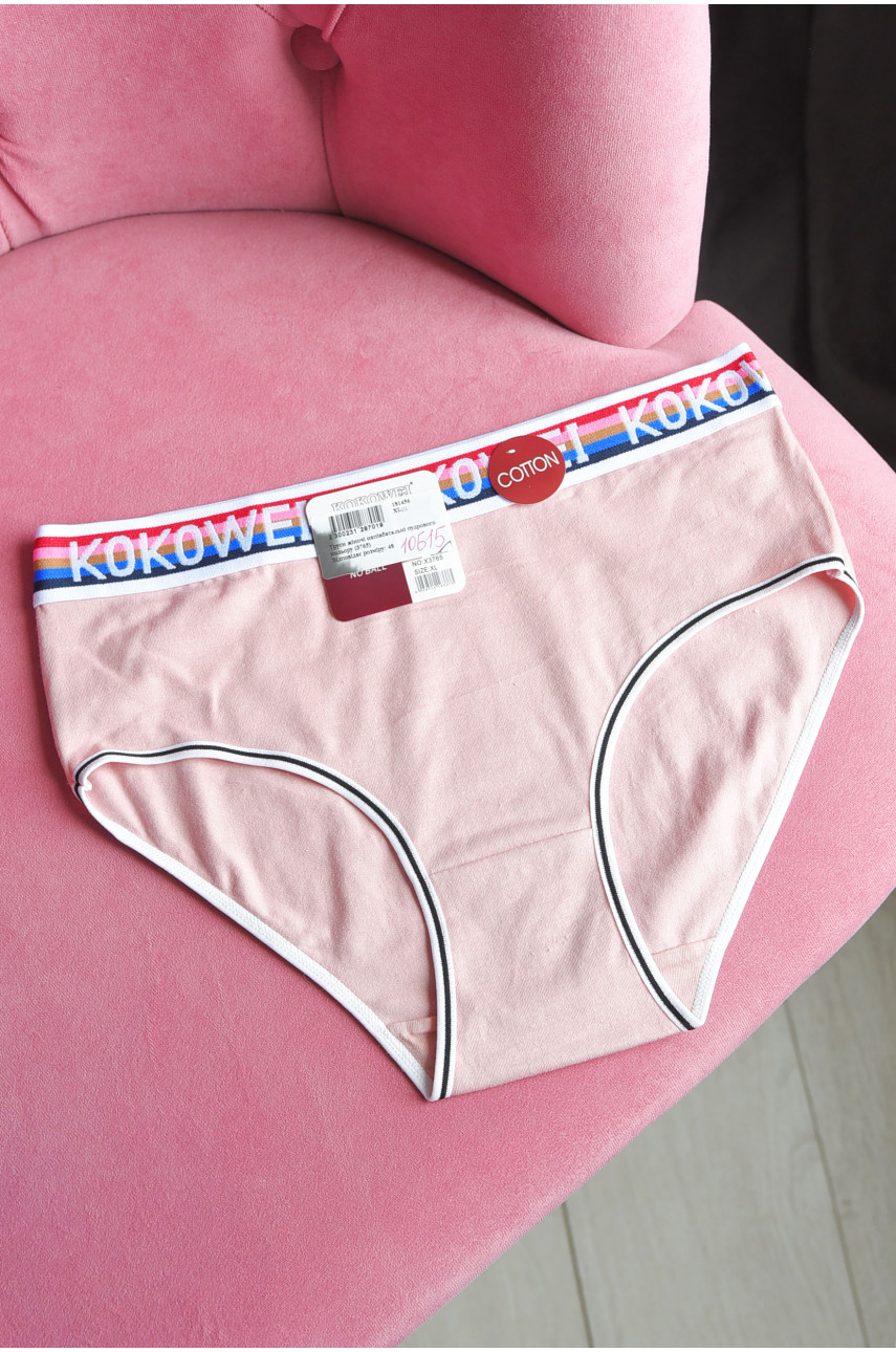 Труси жіночі напівбатальні пудрового кольору 3765 181456 Труси жіночі напівбатальні пудрового кольору 3765 181456