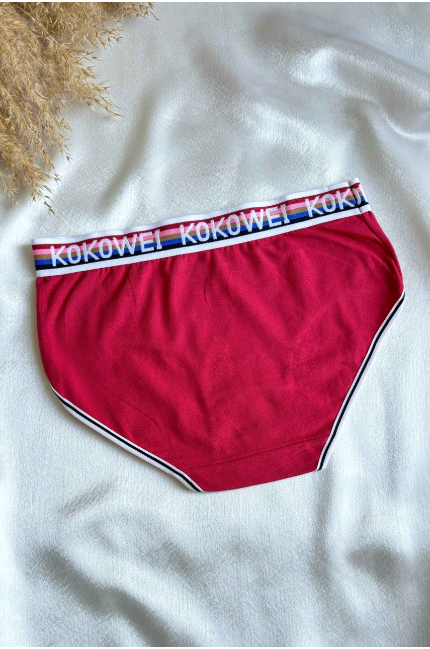 Труси жіночі напівбатальні бордового кольору 3765 181457 Труси жіночі напівбатальні бордового кольору 3765 181457