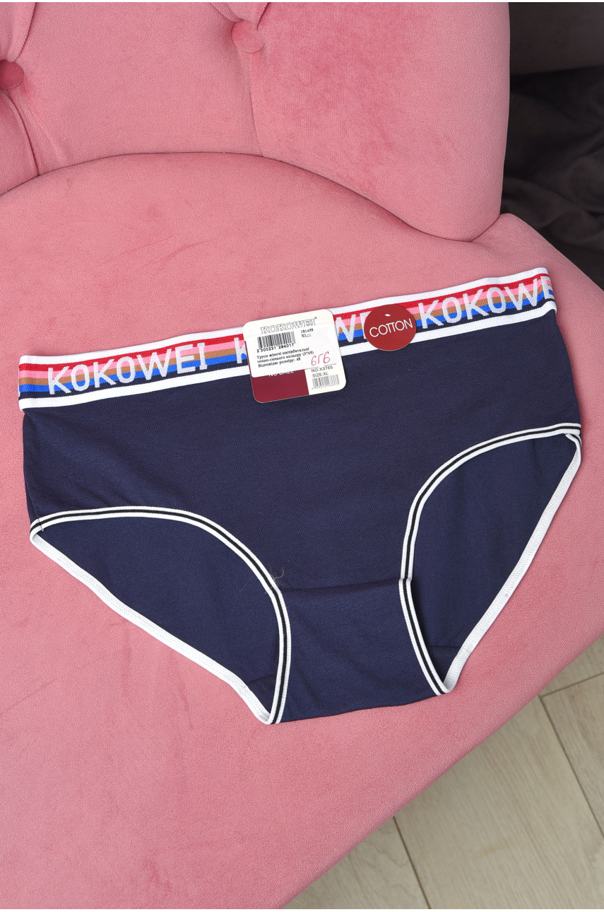Труси жіночі напівбатальні темно-синього кольору 3765 181458 Труси жіночі напівбатальні темно-синього кольору 3765 181458