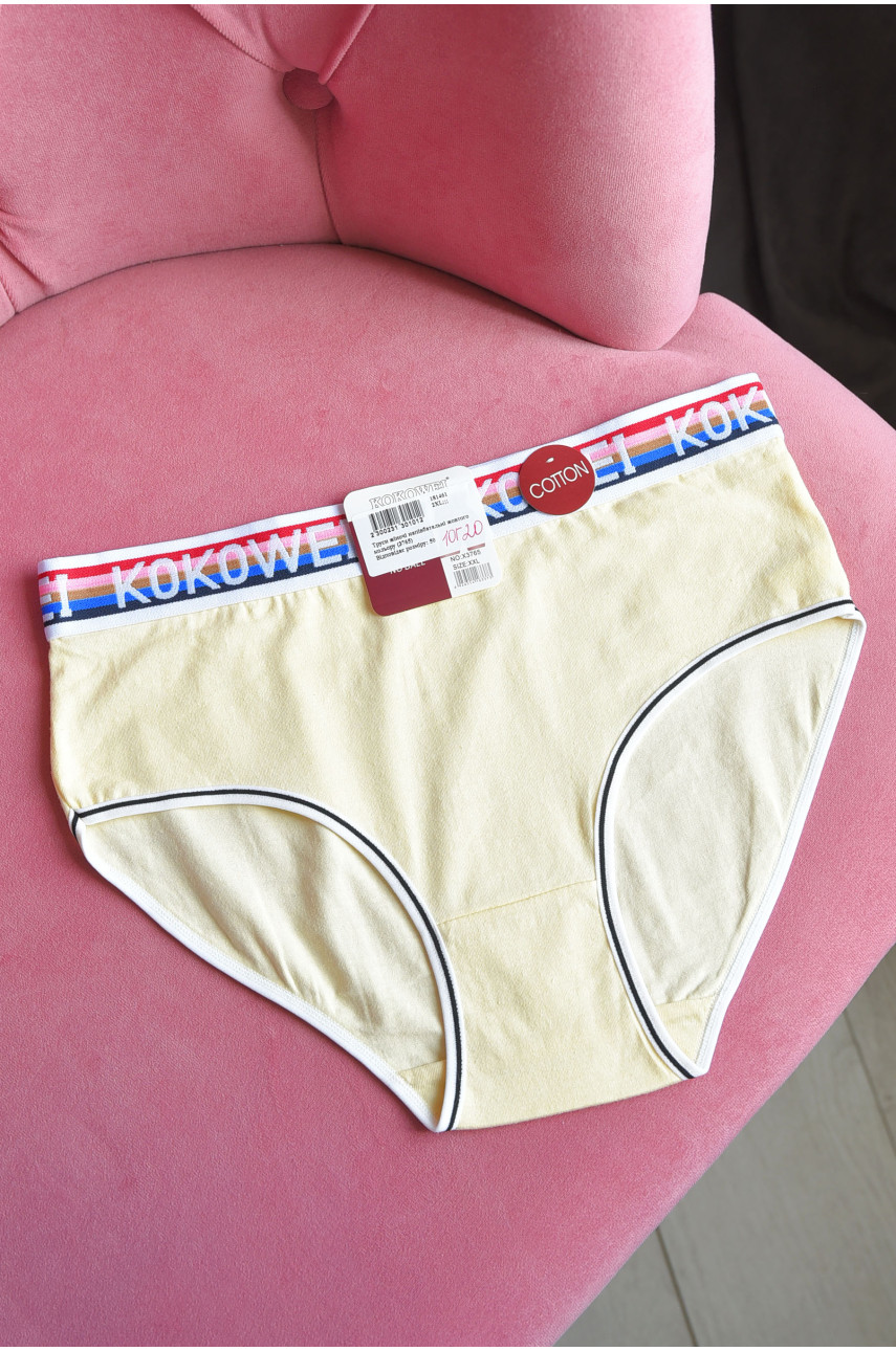 Труси жіночі напівбатальні жовтого кольору 3765 181461 Труси жіночі напівбатальні жовтого кольору 3765 181461