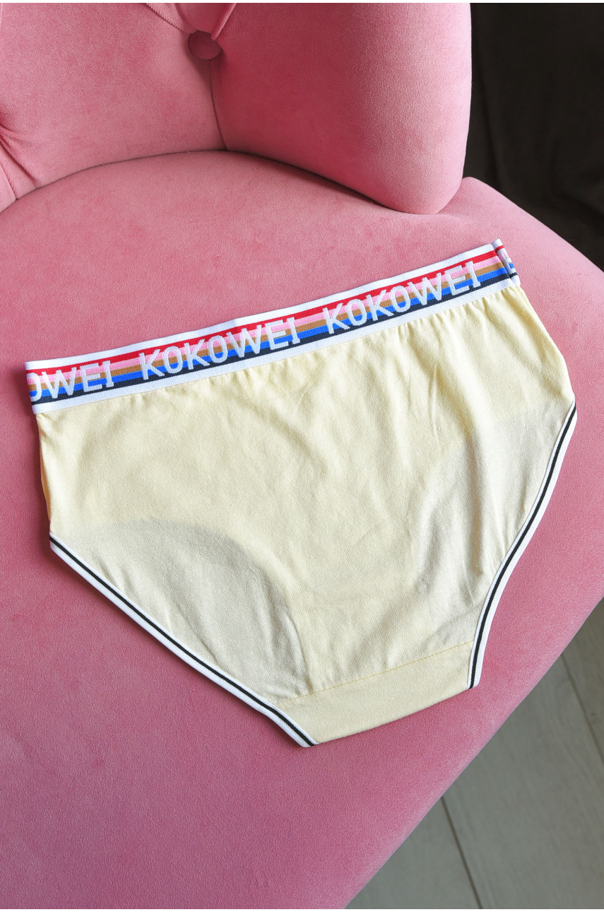 Труси жіночі напівбатальні жовтого кольору 3765 181461 Труси жіночі напівбатальні жовтого кольору 3765 181461