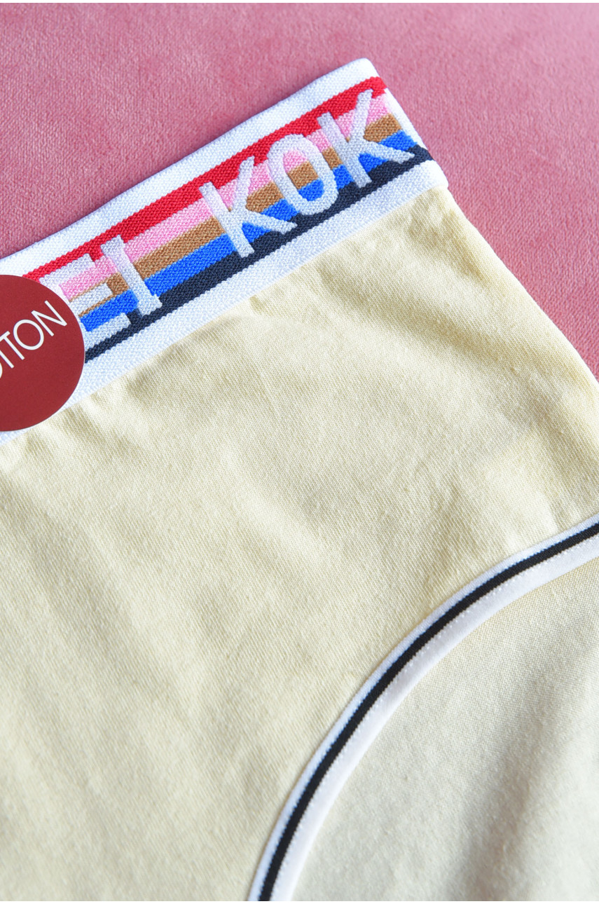 Труси жіночі напівбатальні жовтого кольору 3765 181461 Труси жіночі напівбатальні жовтого кольору 3765 181461