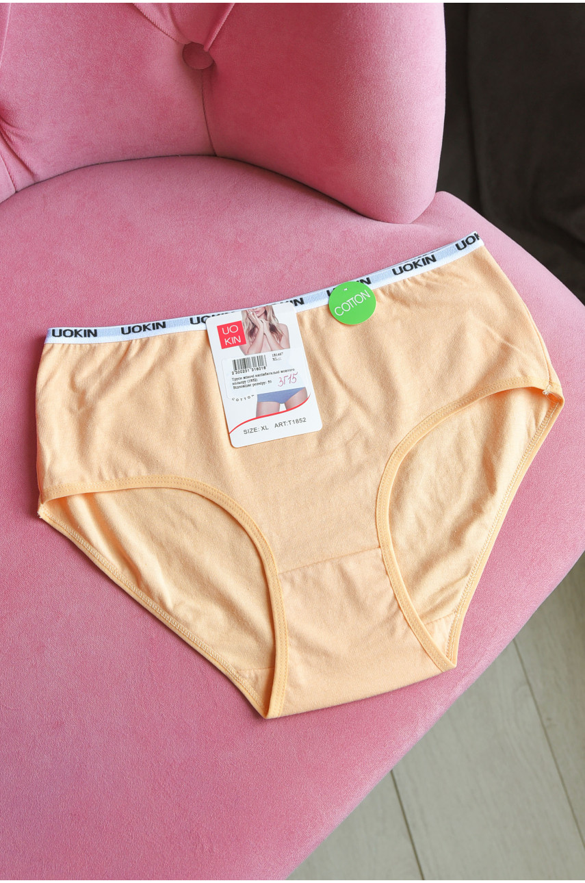 Труси жіночі напівбатальні жовтого кольору 1852 181467 Труси жіночі напівбатальні жовтого кольору 1852 181467