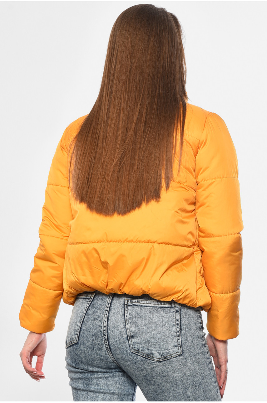 Куртка жіноча демісезонна гірчичного кольору 181486