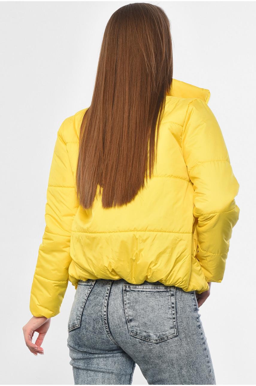 Куртка жіноча демісезонна жовтого кольору 181489