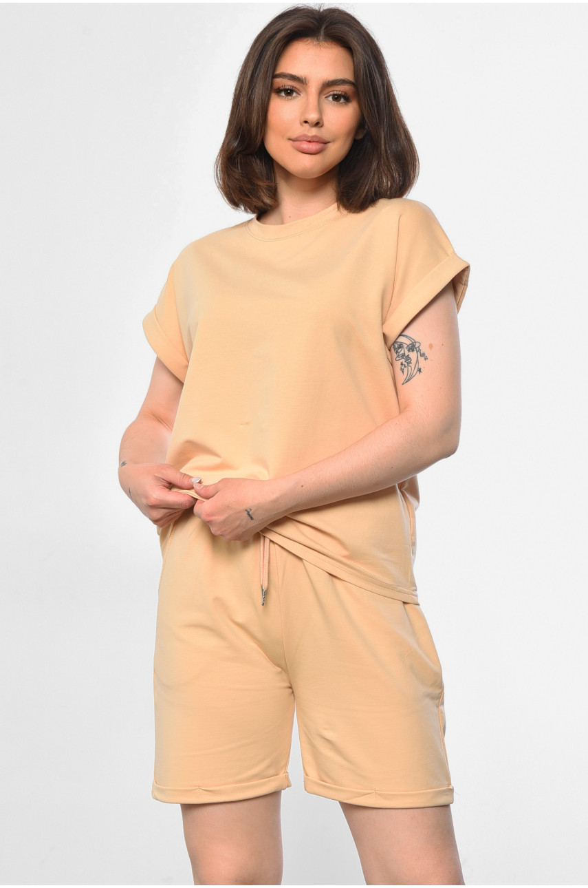 Костюм жіночий бежевого кольору 8005 181565 Костюм жіночий бежевого кольору 8005 181565