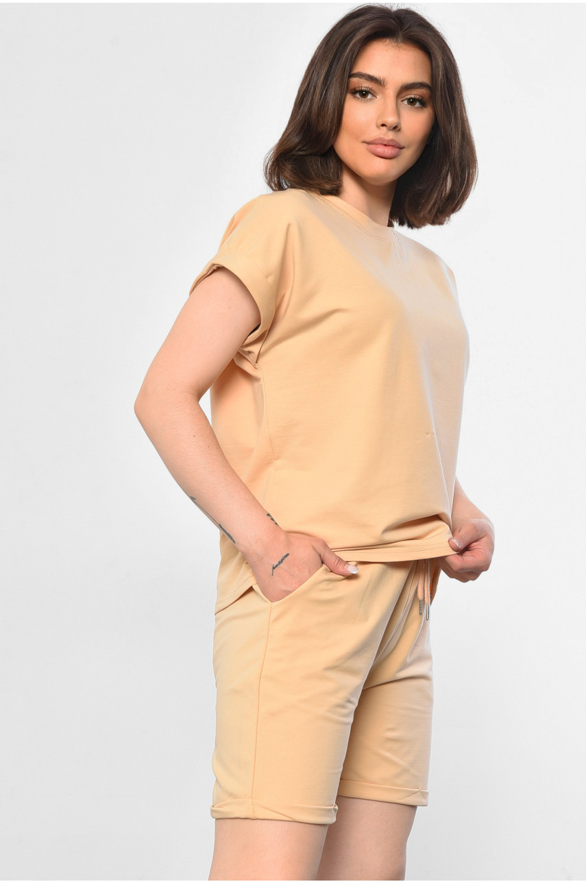 Костюм жіночий бежевого кольору 8005 181565 Костюм жіночий бежевого кольору 8005 181565